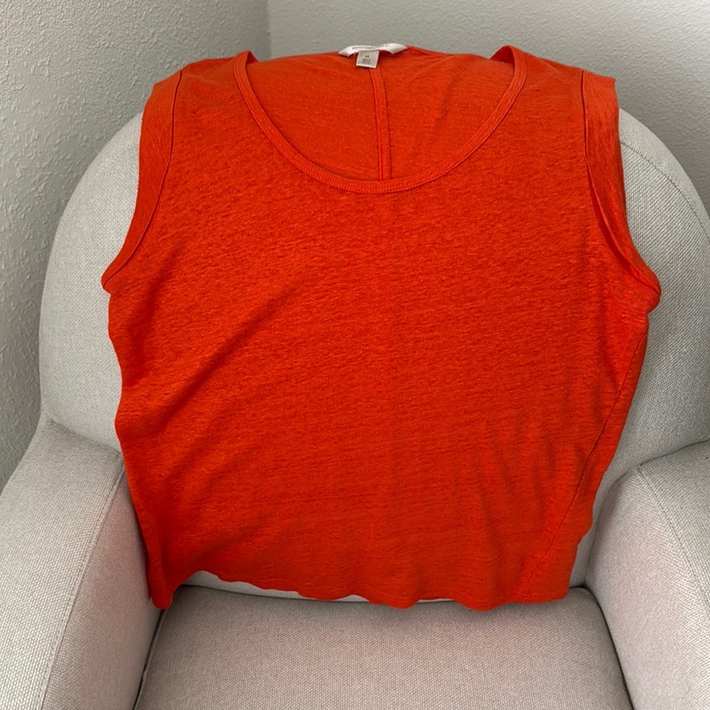 Women's Sleeveless Orange Top